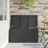 Garden Storage Cushion Box Steel 100 x 50,5 x 50 cm 220 Black