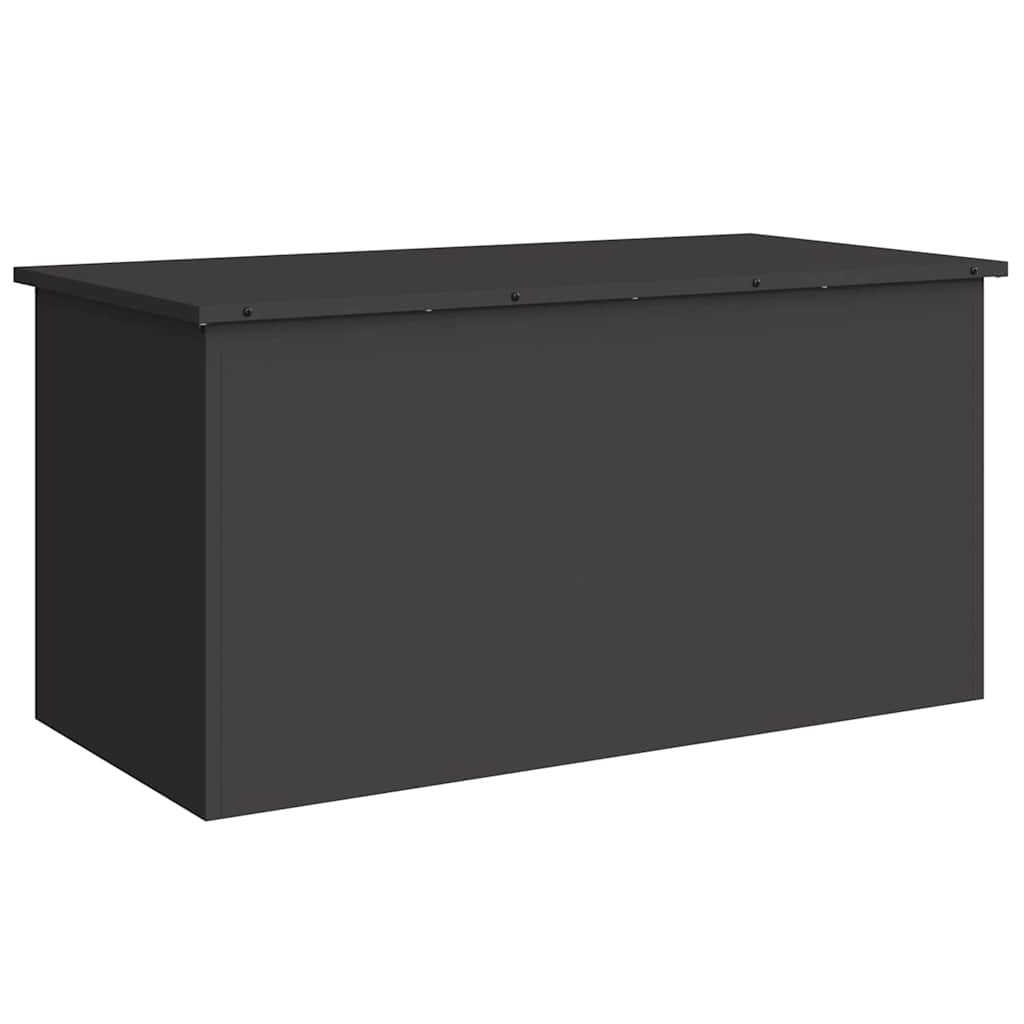 Garden Storage Cushion Box Steel 100 x 50,5 x 50 cm 220 Black