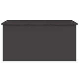 Outdoor Storage Box with Storage Black 100 x 50,5 x 50 cm Steel - Rear View