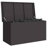 Garden Storage Cushion Box Steel 100 x 50,5 x 50 cm 220 Black