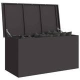 Outdoor Storage Box with Storage Black 100 x 50,5 x 50 cm Steel - Side View