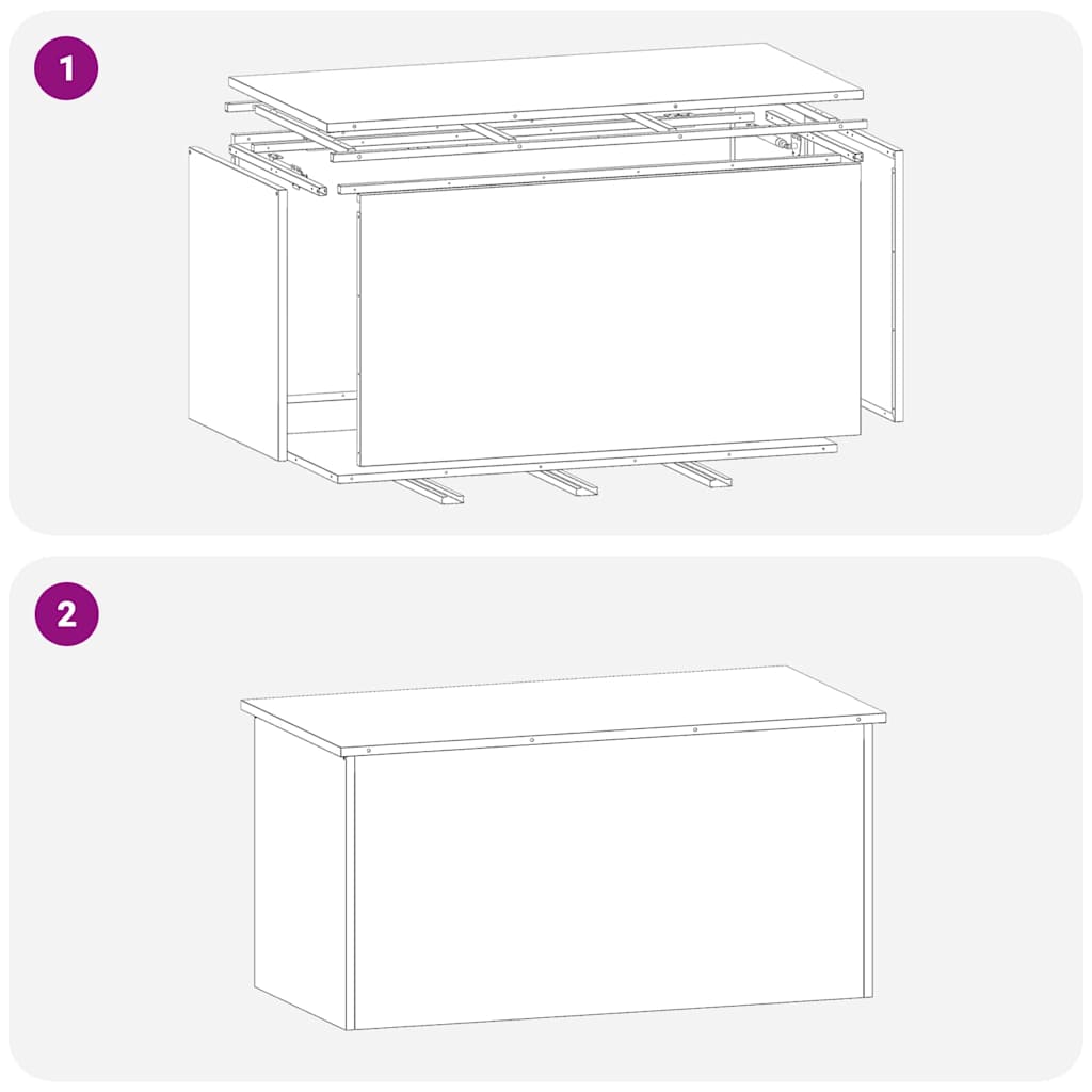 Garden Storage Cushion Box Steel 100 x 50,5 x 50 cm 220