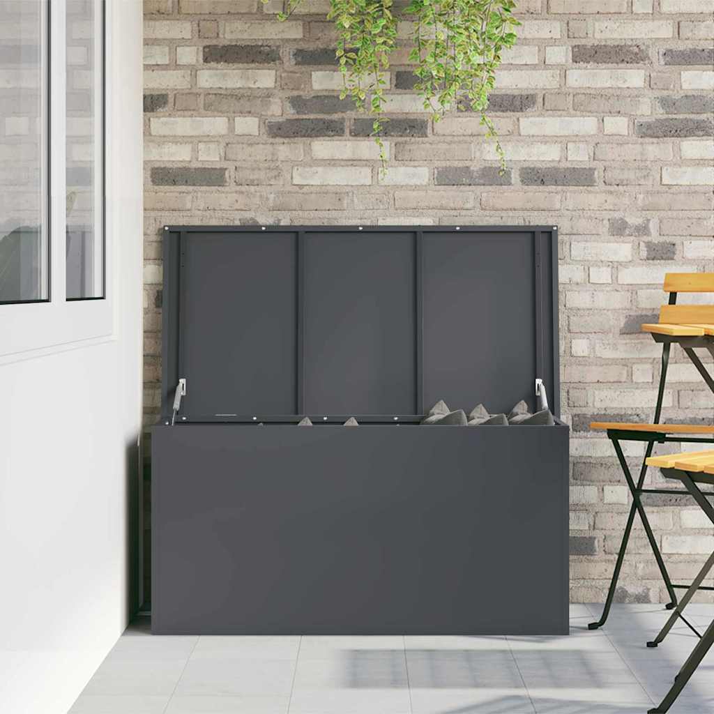 Garden Storage Cushion Box Steel 100 x 50,5 x 50 cm 220