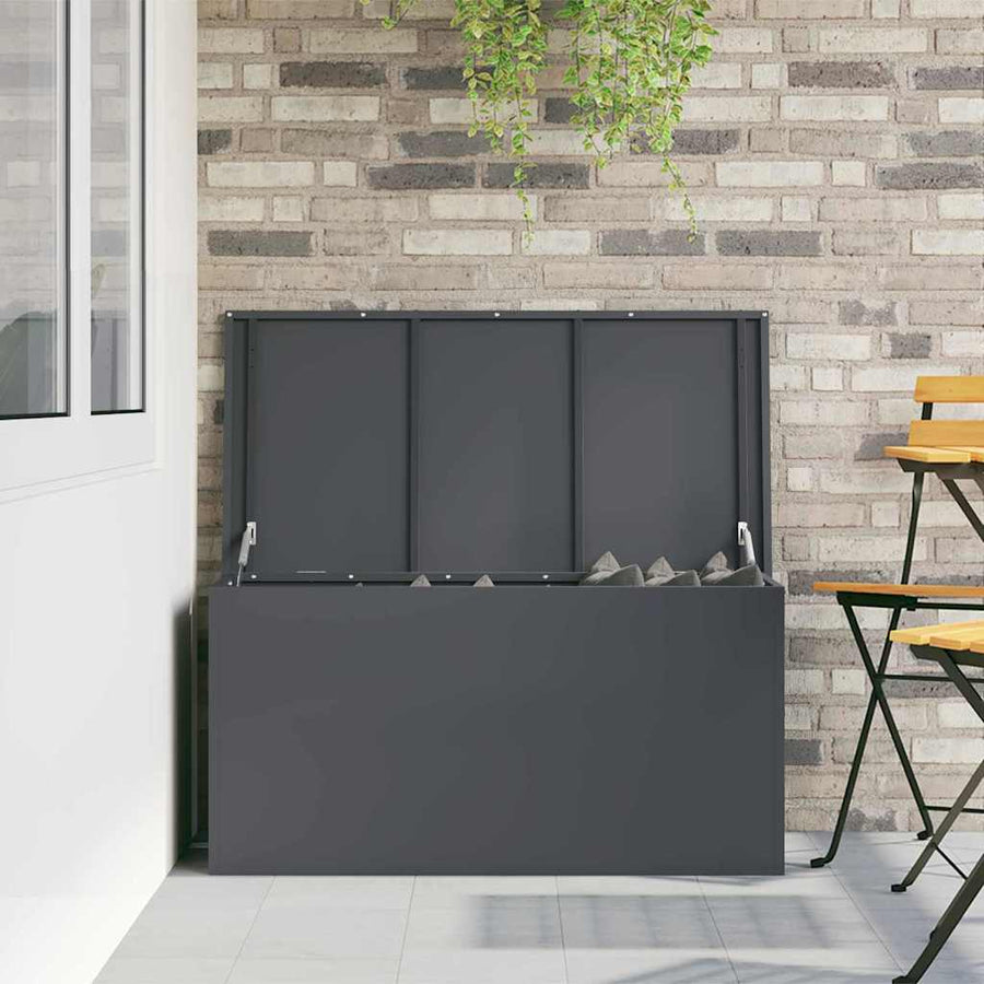 Garden Storage Cushion Box Galvanised Steel 100 x 50,5 x 50 cm