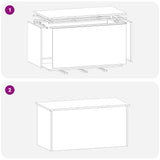 Garden Storage Cushion Box Steel 100 x 50,5 x 50 cm 220 Silver