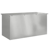 Outdoor Storage Box Silver 100 x 50,5 x 50 cm Steel - Front View