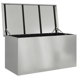 Outdoor Storage Box Silver 100 x 50,5 x 50 cm Steel - 45-Degree Angle