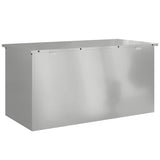 Garden Storage Cushion Box Steel 100 x 50,5 x 50 cm 220 Silver
