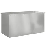 Outdoor Storage Box Silver 100 x 50,5 x 50 cm Steel - Low Angle