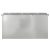 Garden Storage Cushion Box Steel 100 x 50,5 x 50 cm 220 Silver