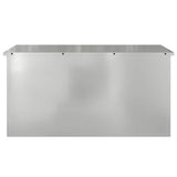 Outdoor Storage Box Silver 100 x 50,5 x 50 cm Steel - Rear View