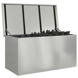 Outdoor Storage Box Silver 100 x 50,5 x 50 cm Steel - Side View