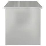 Outdoor Storage Box Silver 100 x 50,5 x 50 cm Steel - Close-Up Angle