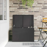 Garden Storage Cushion Box Steel 80 x 50,5 x 50 cm 180 Black