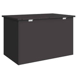Garden Storage Cushion Box Steel 80 x 50,5 x 50 cm 180 Black