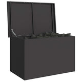 Garden Storage Cushion Box Steel 80 x 50,5 x 50 cm 180 Black