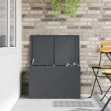 Outdoor Storage Box Anthracite 80 x 50,5 x 50 cm Steel - Top-Down View