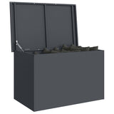 Outdoor Storage Box Anthracite 80 x 50,5 x 50 cm Steel - Side View