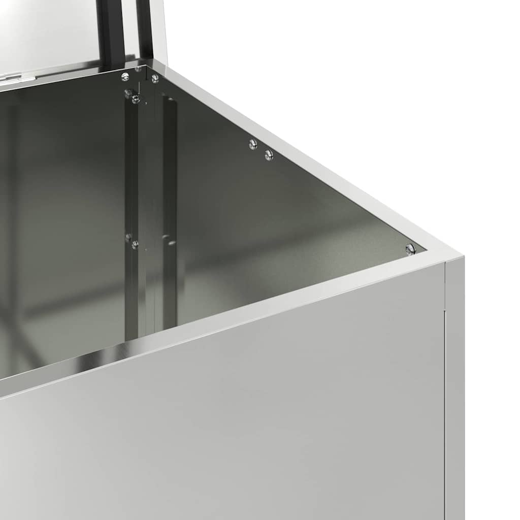 Outdoor Storage Box Silver 80 x 50.5 x 50 cm Galvanised steel