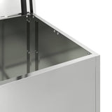 Outdoor Storage Box Silver 80 x 50.5 x 50 cm Galvanised steel - Extra Image