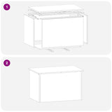 Outdoor Storage Box Silver 80 x 50.5 x 50 cm Galvanised steel - Extra Image