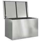 Garden Storage Cushion Box Steel 80 x 50,5 x 50 cm 175 L Silver