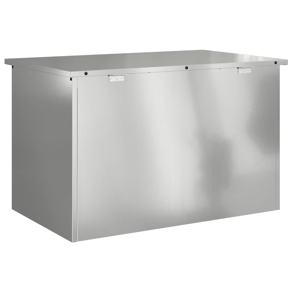 Garden Storage Cushion Box Steel 80 x 50,5 x 50 cm 175 L Silver