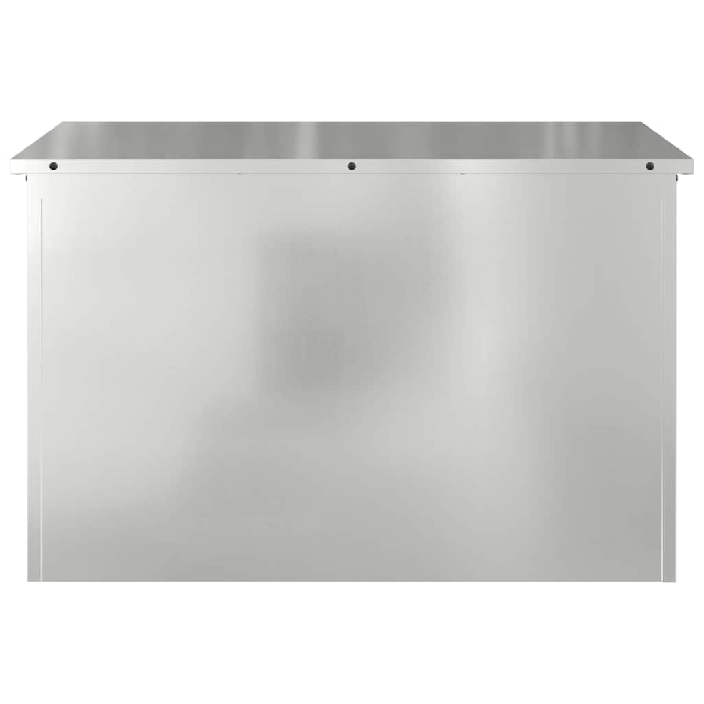 Garden Storage Cushion Box Steel 80 x 50,5 x 50 cm 175 L Silver