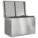 Garden Storage Cushion Box Steel 80 x 50,5 x 50 cm 175 L Silver