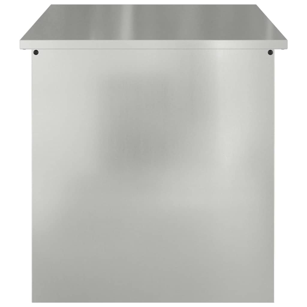 Garden Storage Cushion Box Steel 80 x 50,5 x 50 cm 175 L Silver