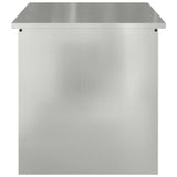 Outdoor Storage Box Silver 80 x 50.5 x 50 cm Galvanised steel - Close-Up Angle