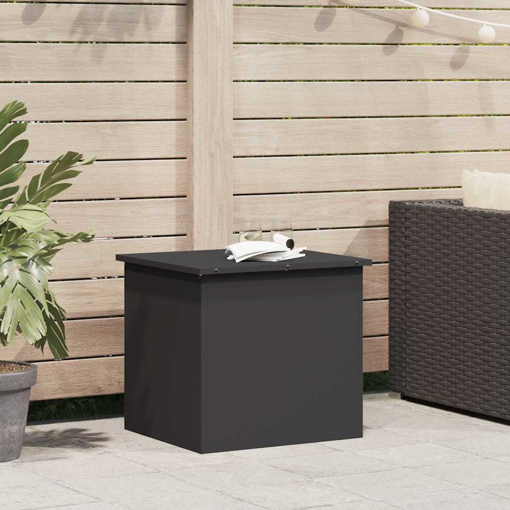 Outdoor Storage Box with Storage Black 55 x 50,5 x 50 cm Steel