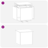 Outdoor Storage Box Silver 55 x 50.5 x 50 cm Galvanised steel - Extra Image