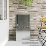 Outdoor Storage Box Silver 55 x 50.5 x 50 cm Galvanised steel - Top-Down View