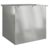 Garden Storage Cushion Box Steel 55 x 50,5 x 50 cm Silver