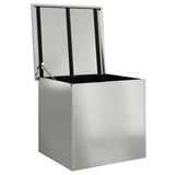 Garden Storage Cushion Box Steel 55 x 50,5 x 50 cm Silver