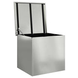 Outdoor Storage Box Silver 55 x 50.5 x 50 cm Galvanised steel - 45-Degree Angle