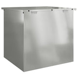 Garden Storage Cushion Box Steel 55 x 50,5 x 50 cm Silver