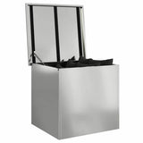 Garden Storage Cushion Box Steel 55 x 50,5 x 50 cm Silver