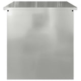Outdoor Storage Box Silver 55 x 50.5 x 50 cm Galvanised steel - Close-Up Angle