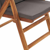 Garden Chair 8 pcs Brown 57 x 71.5 x 104cm Solid Teak wood - Low Angle