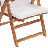Garden Chair 4 pcs Brown 57 x 71.5 x 104cm Solid Teak wood - Low Angle
