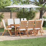 Garden Chair 8 pcs Brown 57 x 71.5 x 104cm Solid Teak wood