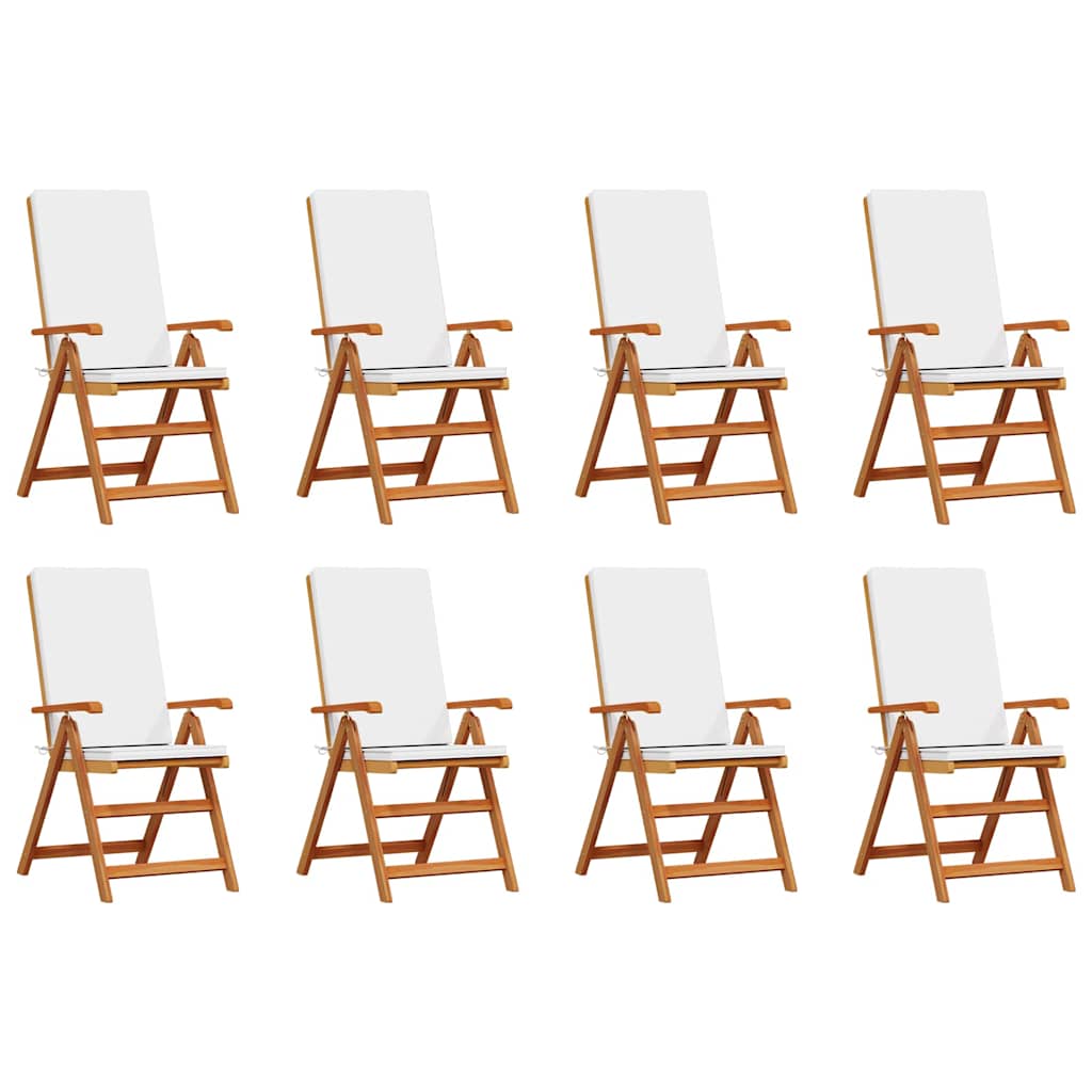 Garden Chair 8 pcs Brown 57 x 71.5 x 104cm Solid Teak wood