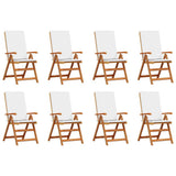 Garden Chair 8 pcs Brown 57 x 71.5 x 104cm Solid Teak wood