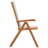 Garden Chair 8 pcs Brown 57 x 71.5 x 104cm Solid Teak wood - Rear View