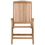 Garden Dining Set 4 pcs Brown Solid Teak Wood