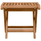 Garden Dining Set 4 pcs Brown Solid Teak Wood - Close-Up Angle