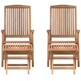 Garden Dining Set 4 pcs Brown Solid Teak Wood