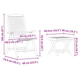 Garden Dining Set 4 pcs Brown Solid Teak Wood